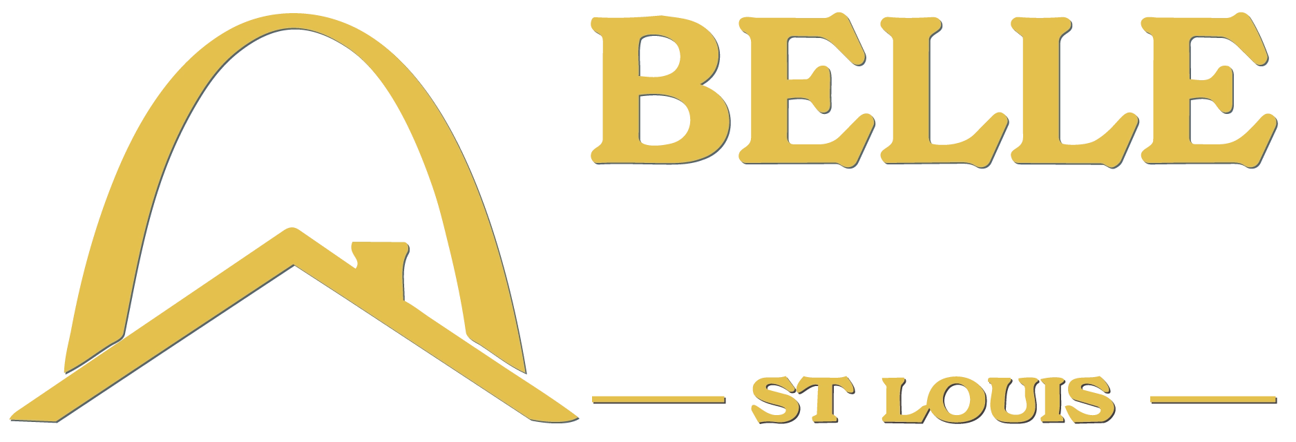Belle Roofing & Exteriors - Logo with white text