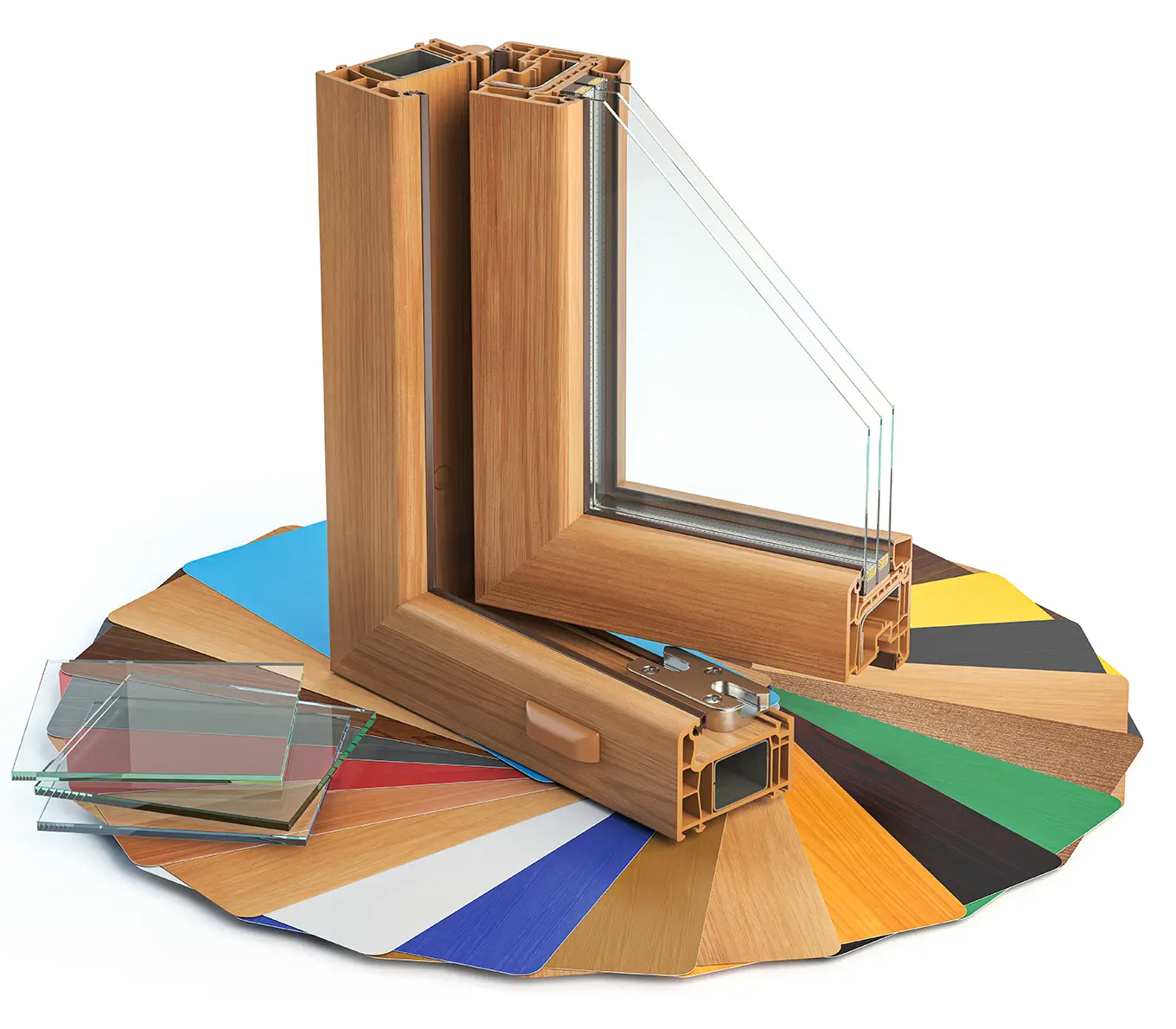 samples of different colors of vinyl windows in st louis mo