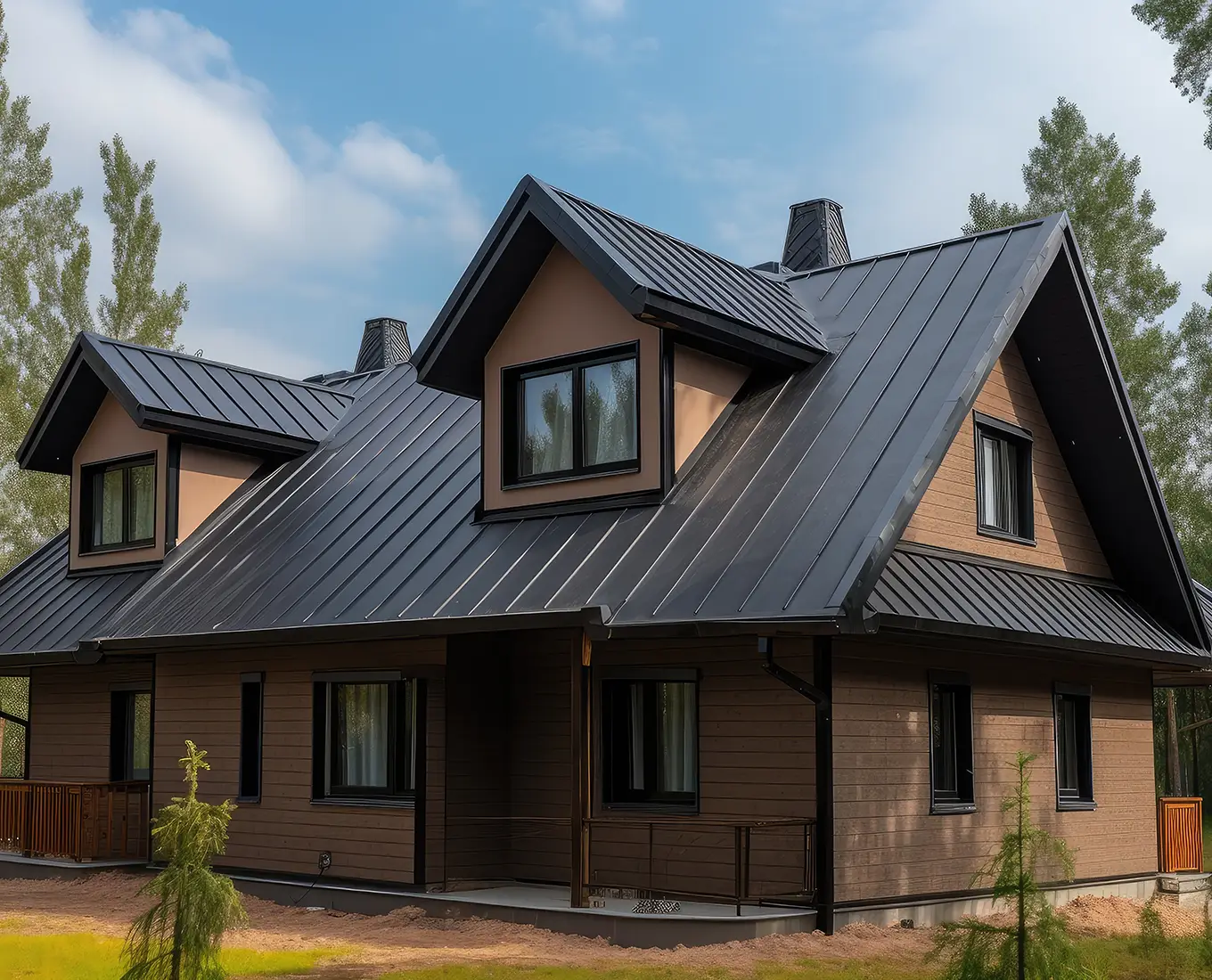 house with roof made of metal in st louis mo