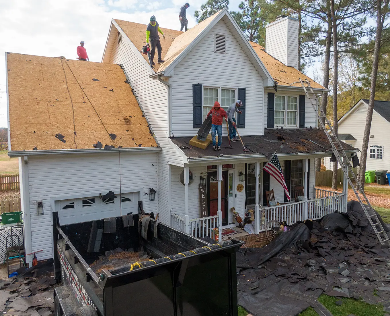 roofers working on Residential Roof Replacement in st louis mo